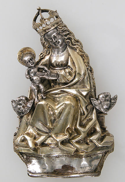 :Badge with the Virgin and Child c1500-16x12"(A3) Poster