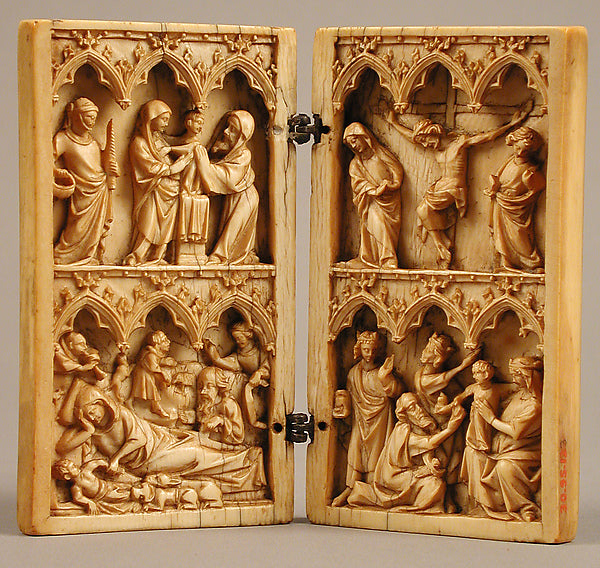 :Diptych with Scenes from the Life of Christ 14th century-16x12