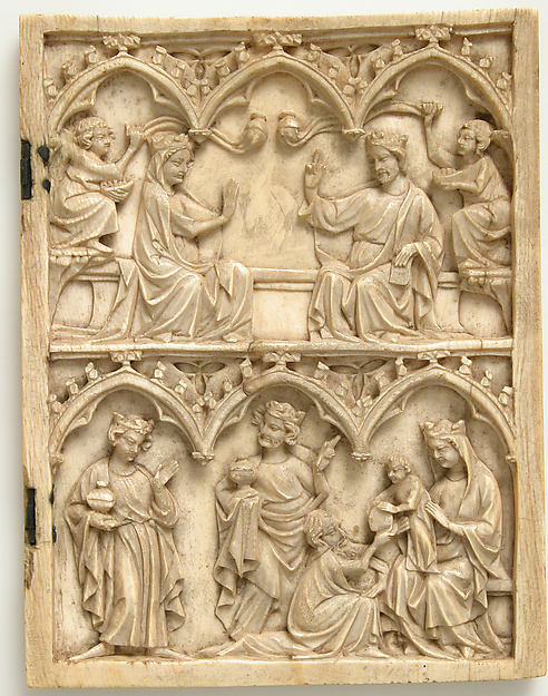 :Right Wing of a Diptych with Coronation of the Virgin and A-16x12