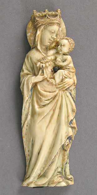 :Plaque with the Virgin and Child c1400-16x12"(A3) Poster