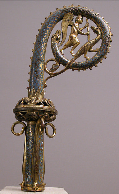 :Crozier Head with Saint Michael Slaying the Dragon c1220–30-16x12"(A3) Poster