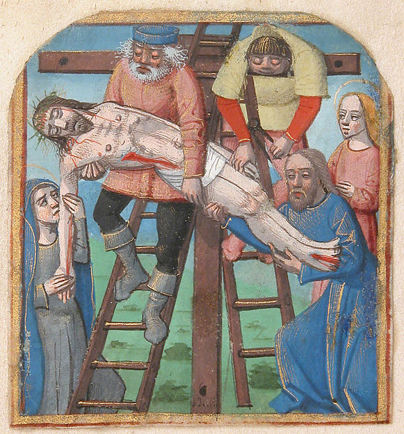 :Manuscript Illumination with the Descent from the Cross fro-16x12