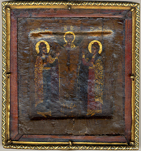 Russian Painter:The Christ Child with Saints Boris and Gleb -16x12"(A3) Poster