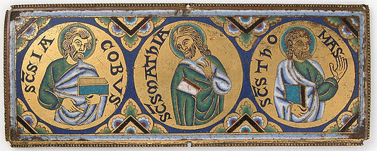 :Plaque with Saints James Matthew and Thomas c1150–75-16x12"(A3) Poster