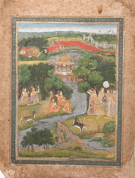 :Princess Nurjahan and Attendants 18th century-16x12"(A3) Poster