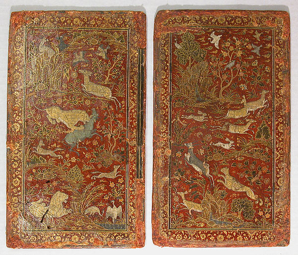 :Bookbinding with Animals in a Landscape mid-16th century-16x12