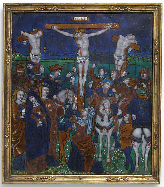Workshop of Nardon Pénicaud - Plaque with the Crucifixion late, Poster Print Wall Art