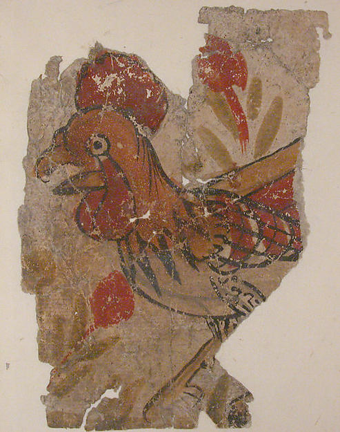:"Rooster" Folio from a Dispersed Manuscript 10th–11th centu-16x12"(A3) Poster