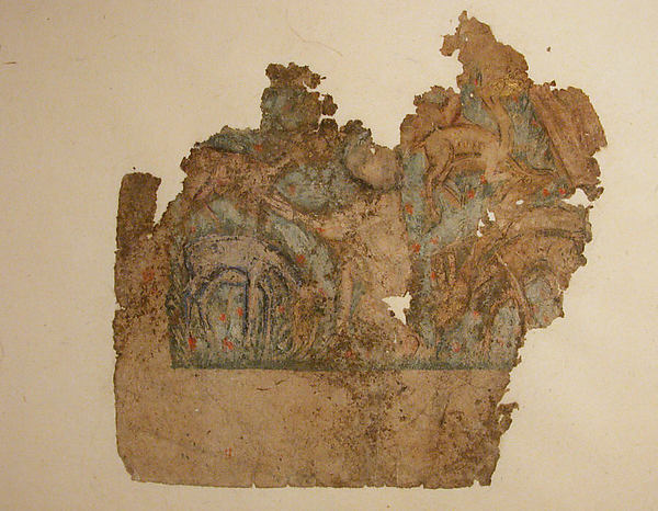 :"Animals Feeding Under Trees" Folio Fragment from a Dispers-16x12"(A3) Poster