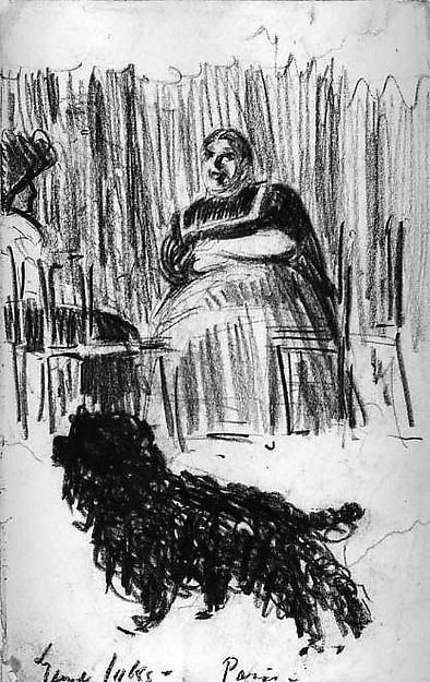 Seated Woman and Poodle c1922-George Luks, Poster Print - Wall Art