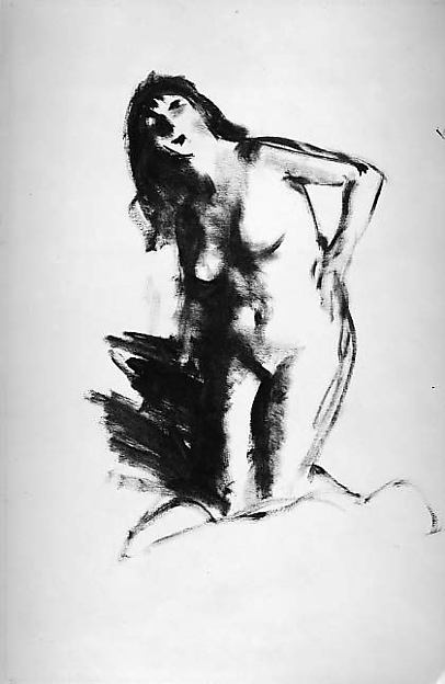 Nude Kneeling c1900-Robert Henri, Poster Print - Wall Art