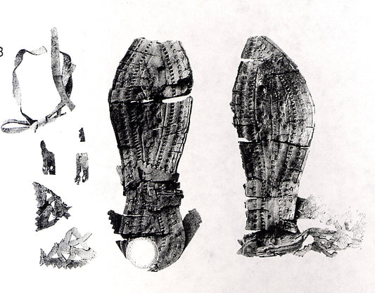 :Fragments of a Pair of Sandals 4th century-16x12"(A3) Poster