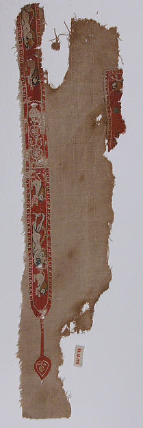 :Tunic Fragment with Lions and Putti 5th–7th century-16x12"(A3) Poster