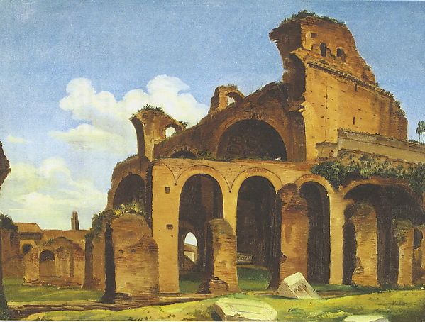Michael Neher:The Basilica of Constantine Rome 1830-16x12"(A3) Poster