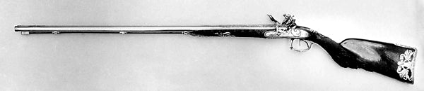 Double-Barreled Flintlock Shotgun dated 1809,  Poster Print Wall Art