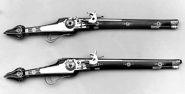 Pair of Wheellock Pistols Made for the Bodyguard of the Prince,  Poster Print Wall Art