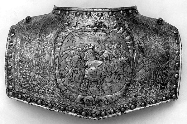 Back Plate of a Gorget c1650–60,  Poster Print Wall Art