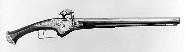 Wheellock Pistol dated 1640,  Poster Print Wall Art