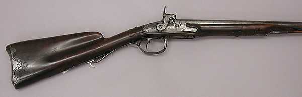 Double-barreled Shotgun dated 1784, converted to percussion lo,  Poster Print