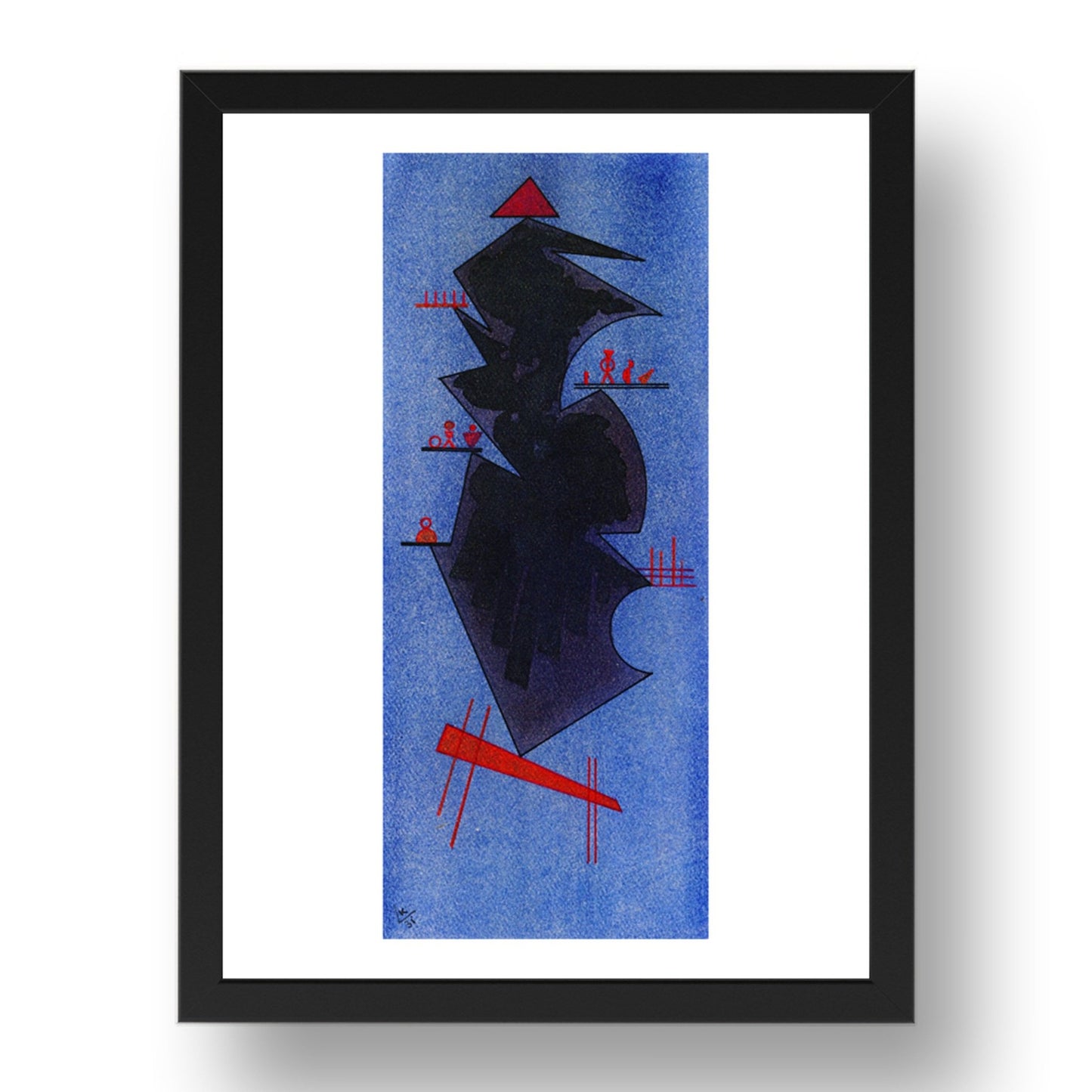 Shadow 1931 by Wassily Kandinsky, 17x13" Frame