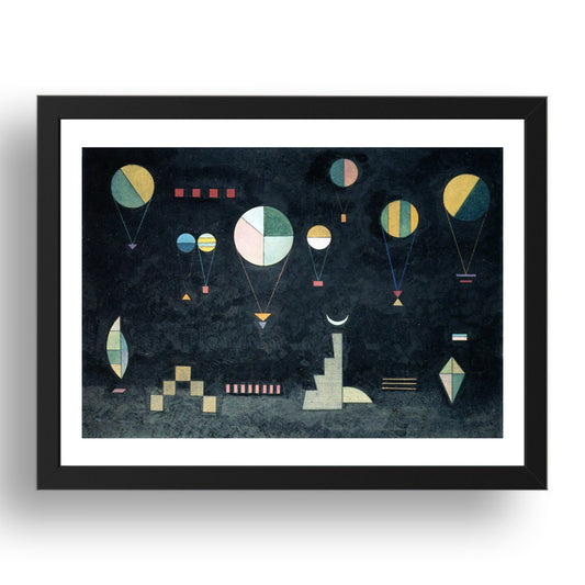 Shallow Deep 1930 by Wassily Kandinsky, 17x13" Frame