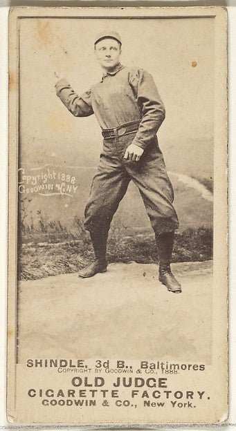 :Shindle 3rd Base Baltimore Orioles from the Old Judge serie-16x12"(A3) Poster