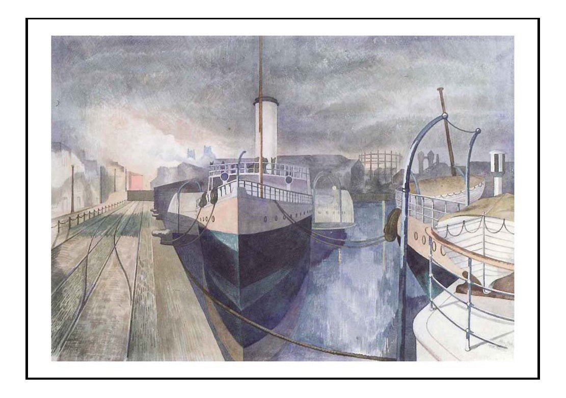 Ship by Eric Ravilious, A4 size (8.27 × 11.69 inches) Poster