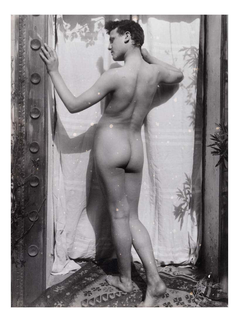 Sicilian male nude, historic 19th century photo, Italy by Wilhelm von Pluschow, 16x12"(A3) Poster