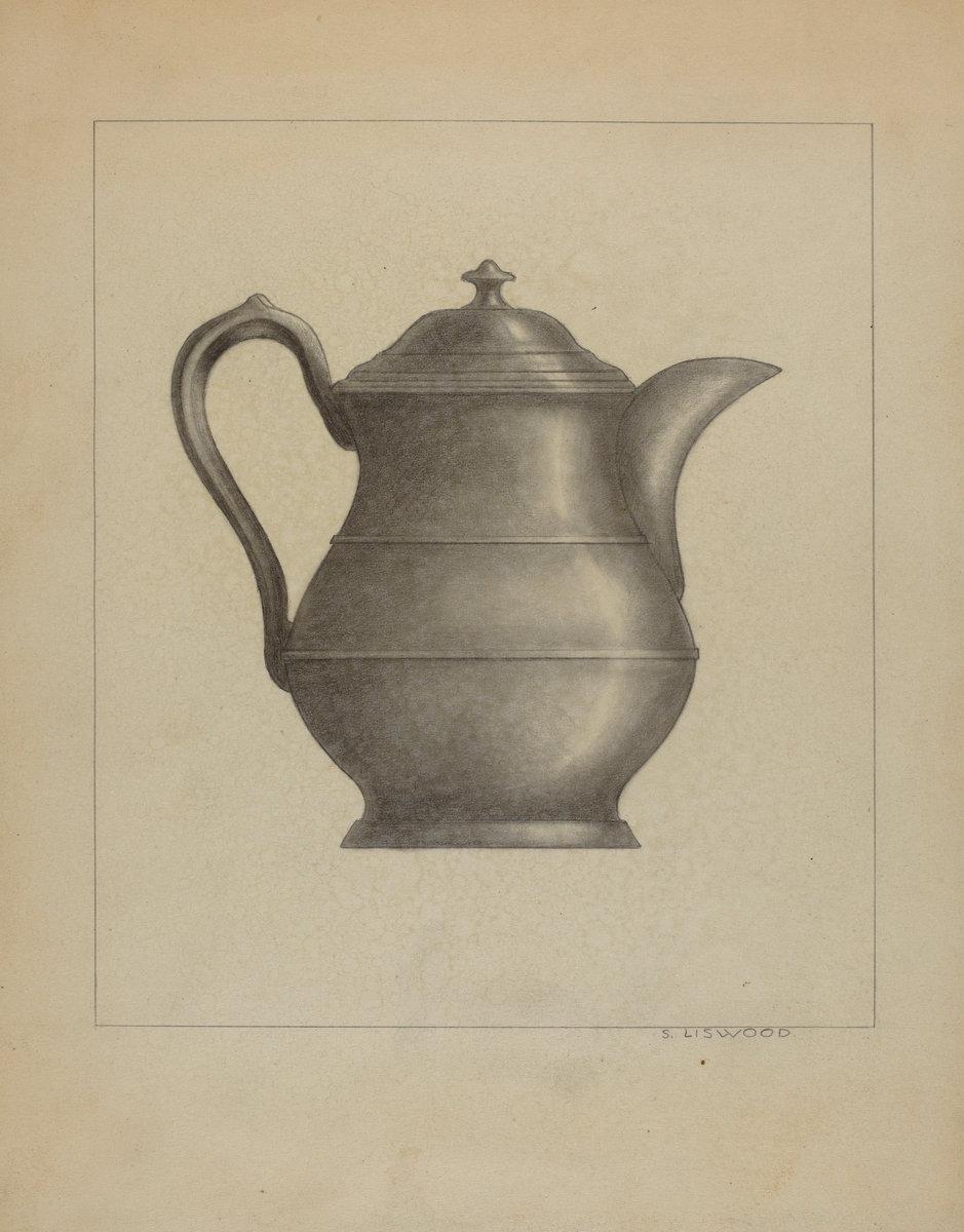 Sidney Liswood:Pewter Pitcher,16x12"(A3) Poster