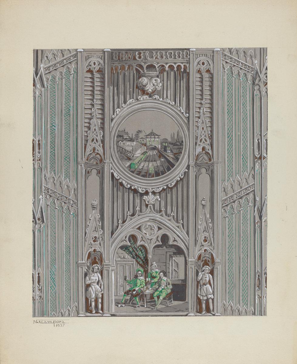 Sidney Liswood:Wall Paper and Border,16x12"(A3) Poster