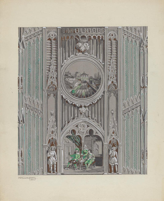 Sidney Liswood:Wall Paper and Border,16x12"(A3) Poster