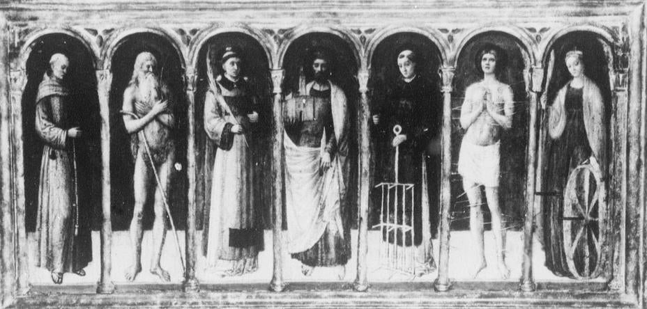 Sieben Heilige, vintage artwork by Jacopo Bellini, A3 (16x12") Poster Print