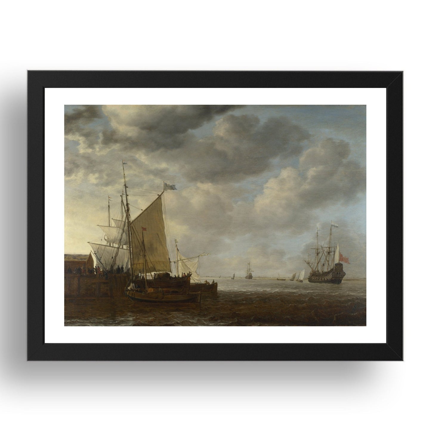 Simon de Vlieger: A View of an Estuary, Poster in 17x13"(A3) Frame