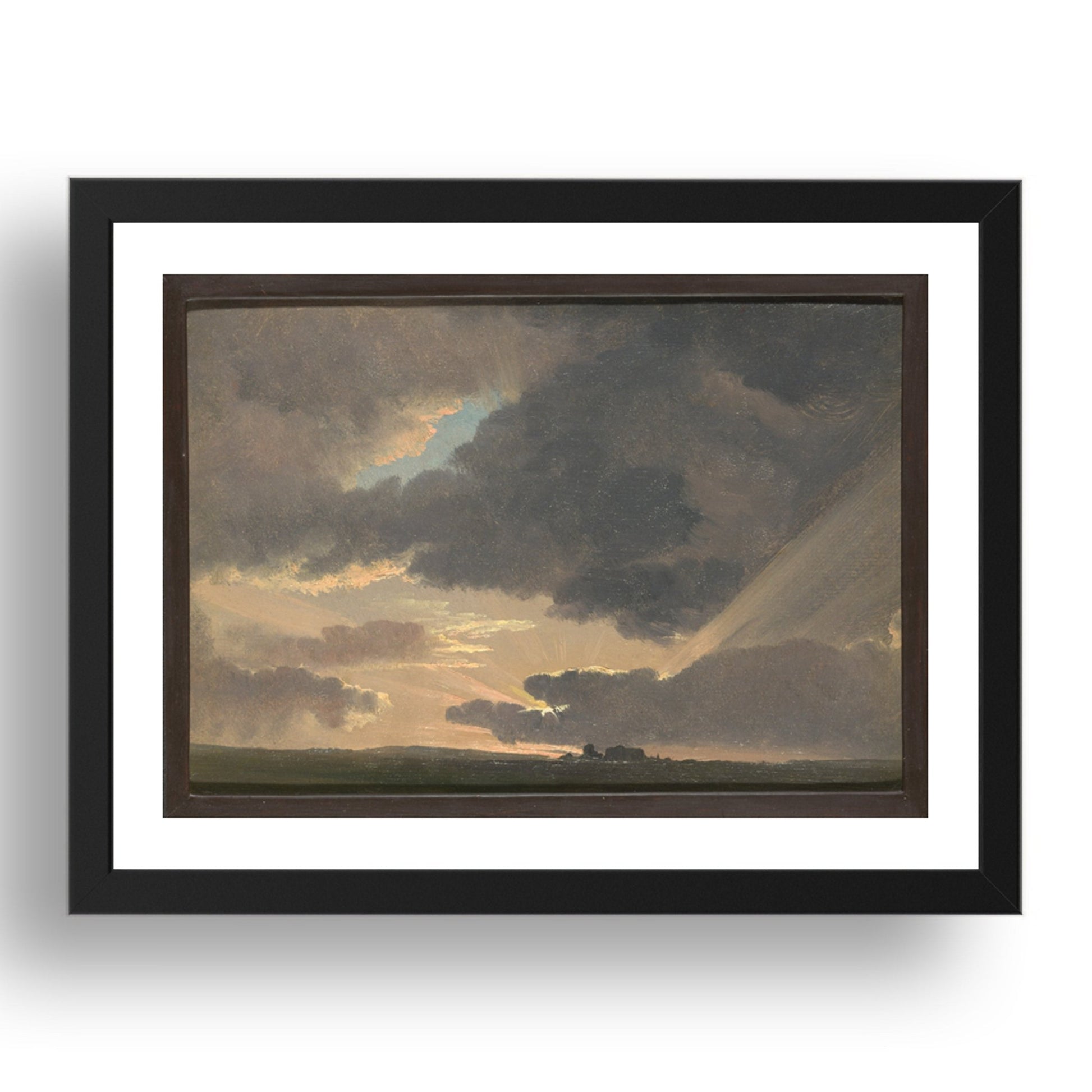 Simon Denis: Sunset in the Roman Campagna, Poster in 17x13"(A3) Frame