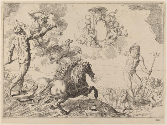 Simone Cantarini:Jupiter, Neptune and Pluto,16x12"(A3) Poster