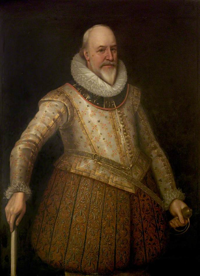 Sir George Carew, vintage artwork by Marcus Gheeraerts the Younger, A3 (16x12") Poster Print