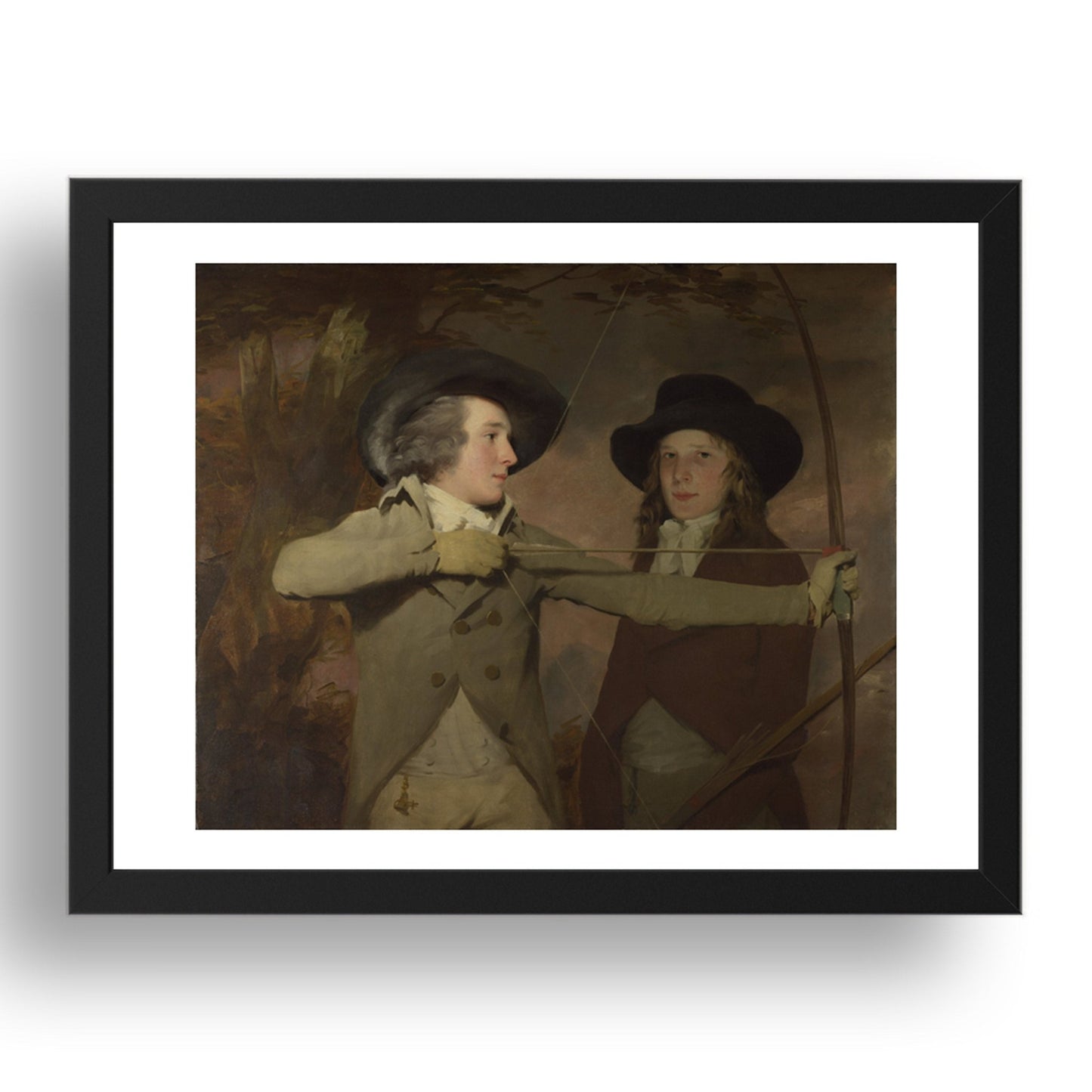Sir Henry Raeburn: 'The Archers', Poster in 17x13"(A3) Frame