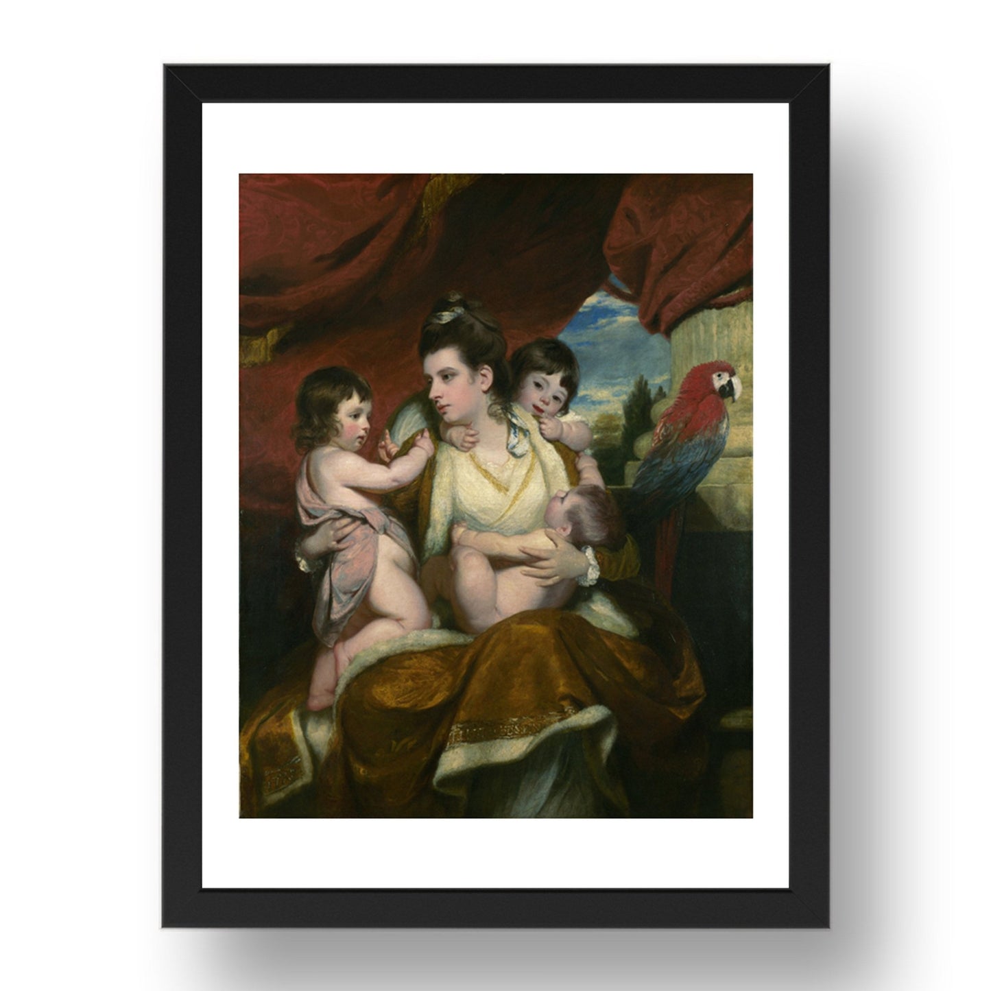 Sir Joshua Reynolds: Lady Cockburn and her Three Eldest Sons, Poster in 17x13"(A3) Frame
