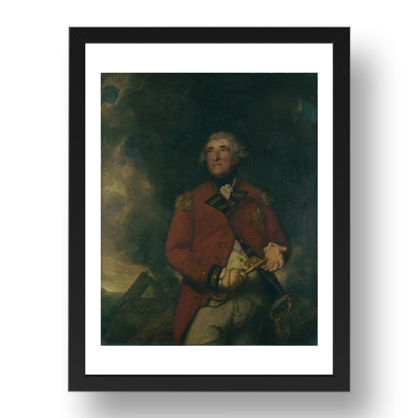 Sir Joshua Reynolds: Lord Heathfield of Gibraltar, Poster in 17x13"(A3) Frame