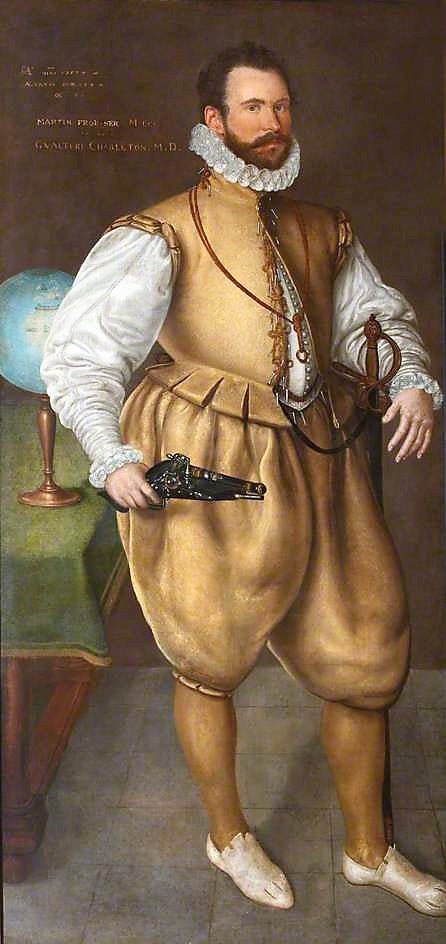Sir Martin Frobisher (1535?–1594), vintage artwork by Cornelis Ketel, 12x8" (A4) Poster