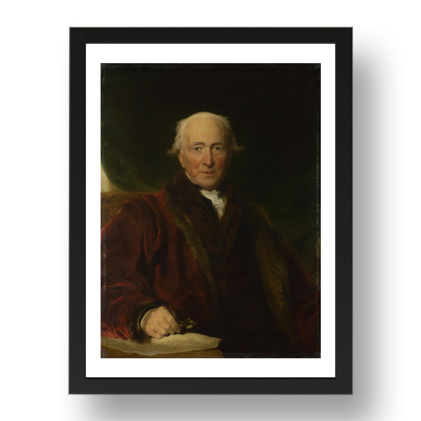Sir Thomas Lawrence: John Julius Angerstein, aged over 80, Poster in 17x13"(A3) Frame