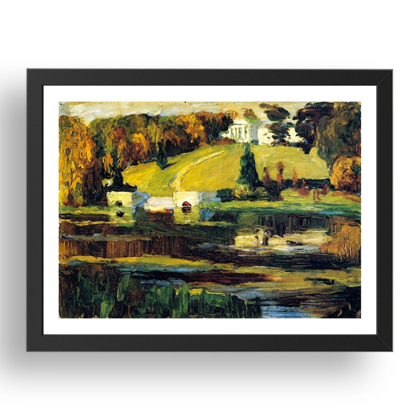 Sketch for Akhtyrka Autumn 1901 by Wassily Kandinsky, 17x13" Frame