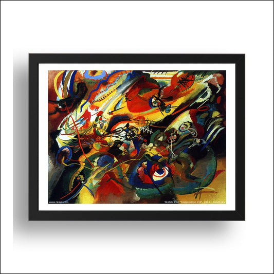 Sketch-for-compo-7----1913 by Wassily Kandinsky, 23x16"( A2 size ) Poster Print