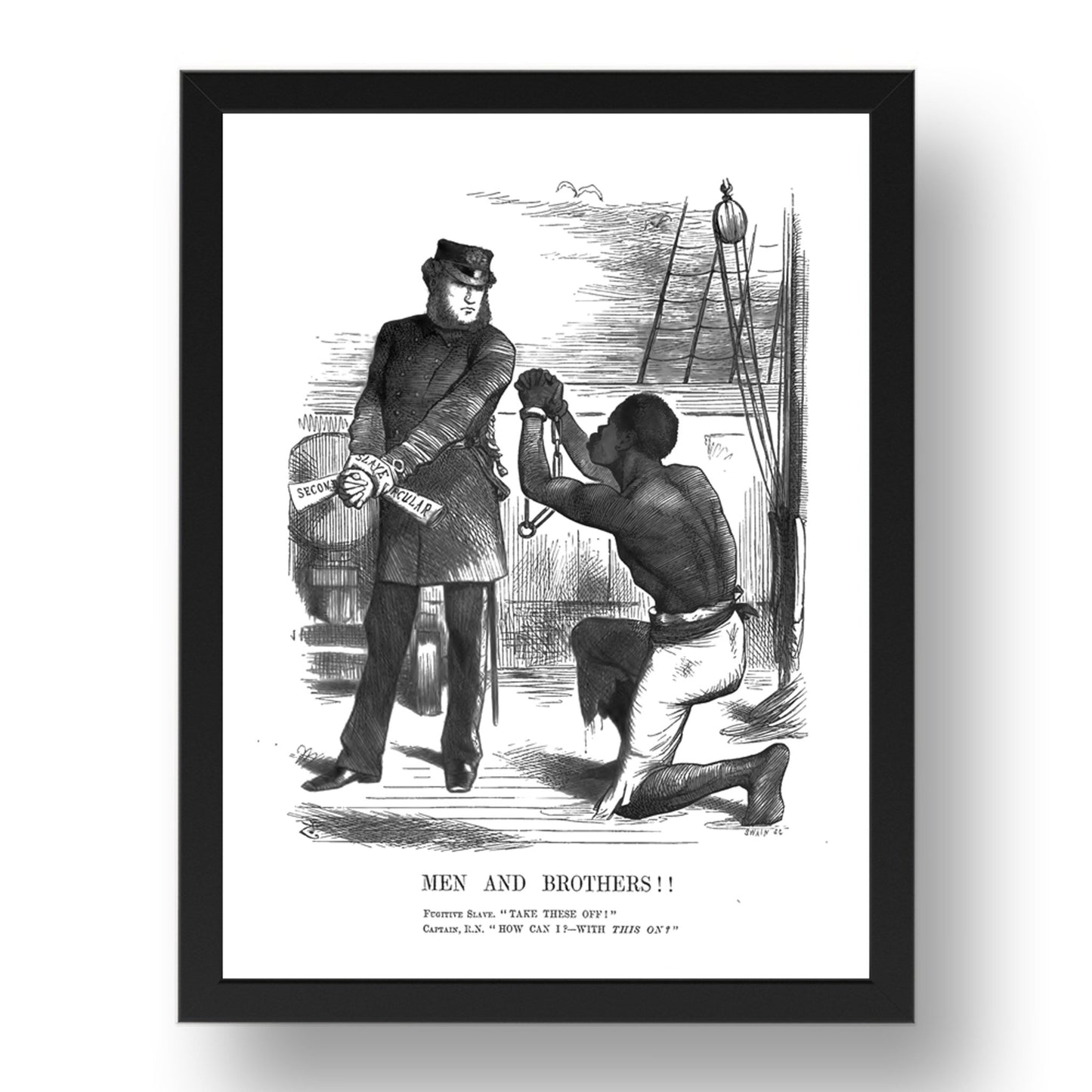 slave, vintage historic poster in 17x13"(A3) Frame