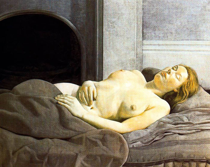 Sleeping Nude by Lucian Freud 16x12