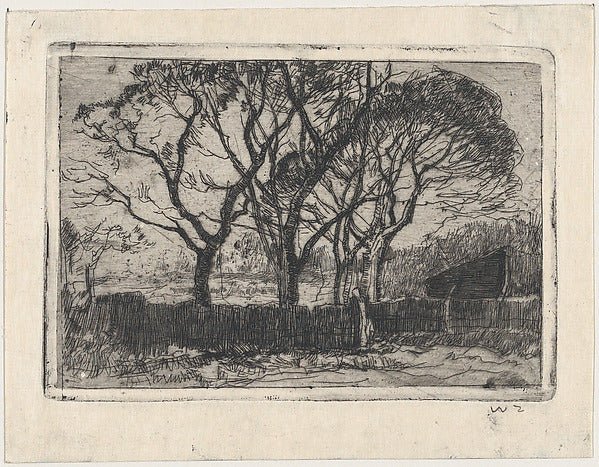 Small Landscape late 19th–early 20th cent-Willem de Zwart , vintage art, A3 (16x12") Poster Print