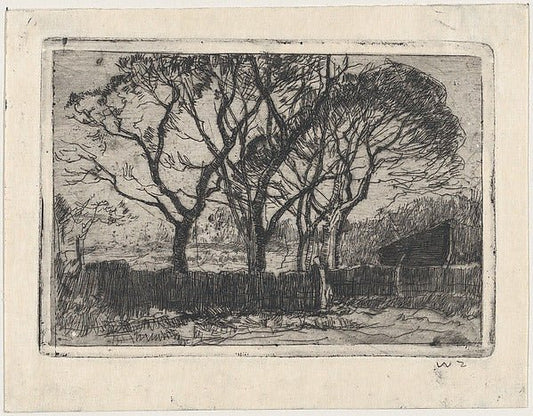 Small Landscape late 19th–early 20th cent-Willem de Zwart , vintage art, A3 (16x12") Poster Print