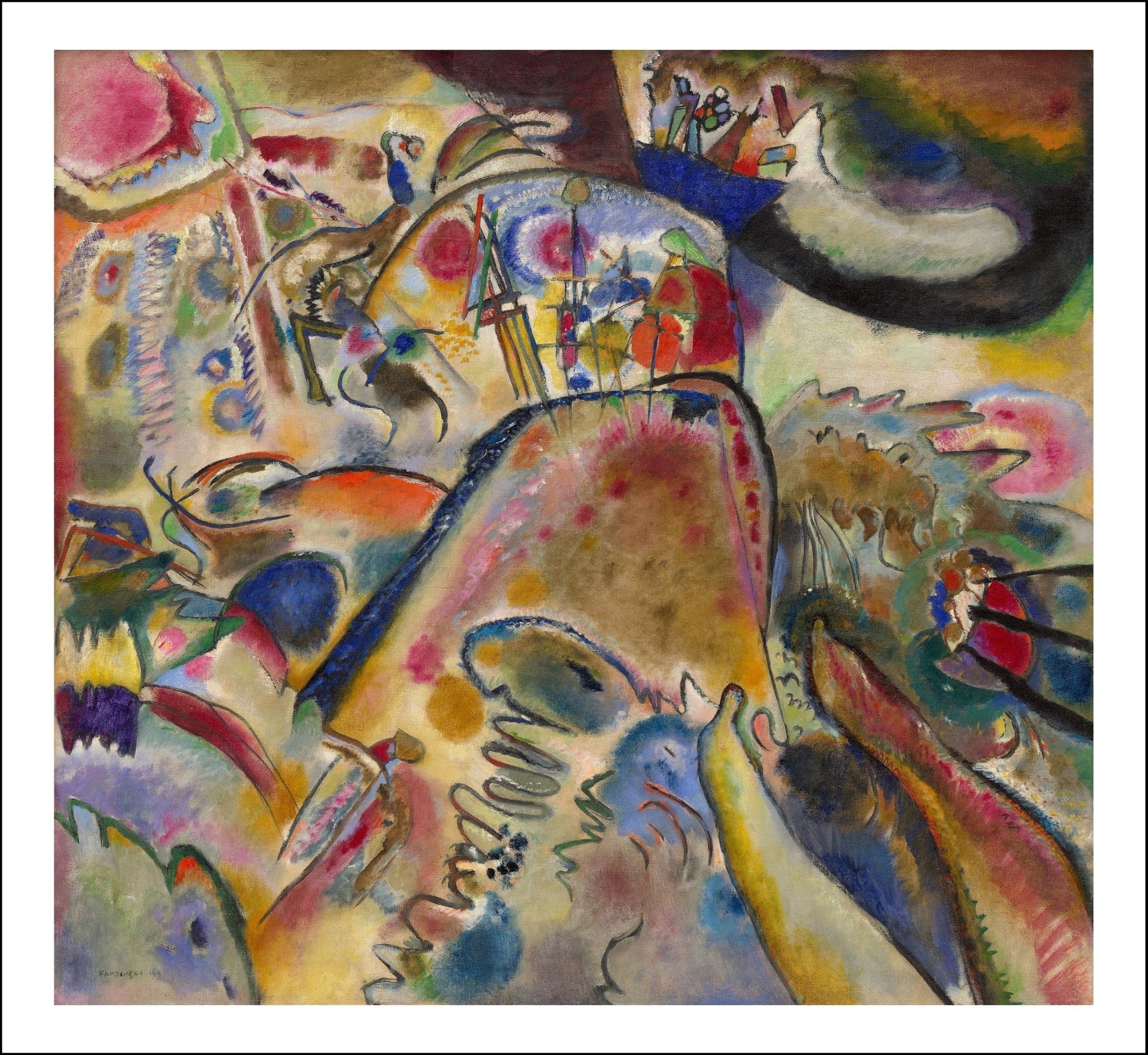 SMALL PLEASURES by Wassily Kandinsky, 23x16"( A2 size ) Poster Print