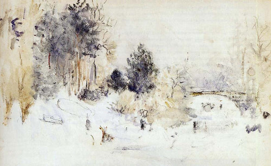 Snowy Landscape also known as Frost - 1880 - by Berthe Morisot, vintage art, modern poster print