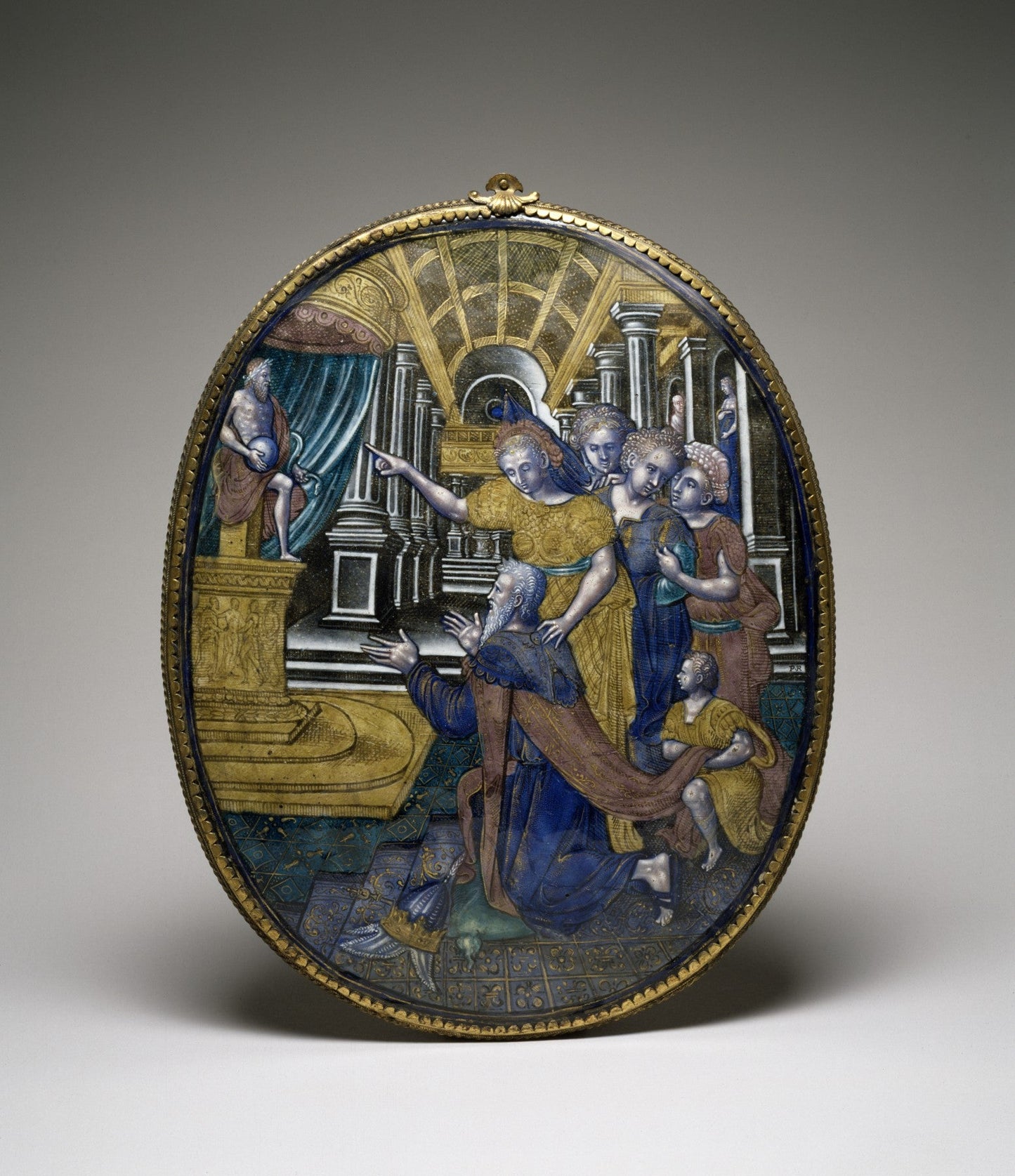 Solomon Turning to Idolatry (plaque), vintage artwork by Pierre Reymond, A3 (16x12") Poster Print